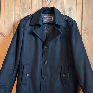 Michael Kors Classic Black Pea Coat for Men in size Large